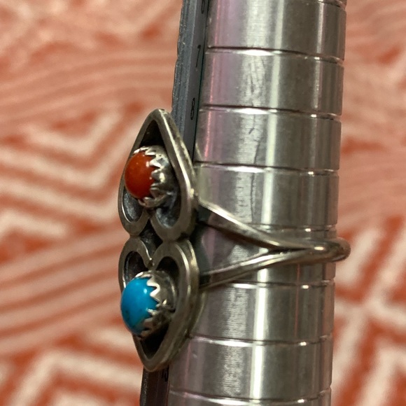 Turquoise Coral Snake Eye Ring - Picture 4 of 6